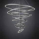 BAMDECOR A18815 Modern 7-Ring Pendant Chandelier