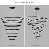 BAMDECOR A18815 Modern 7-Ring Pendant Chandelier