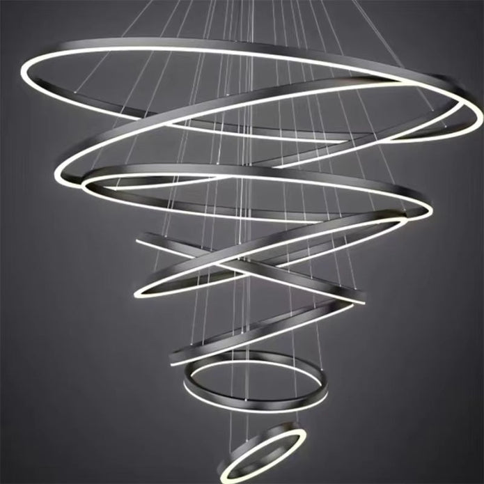 BAMDECOR A18815 Nordic Eight-Ring Pendant Lamp