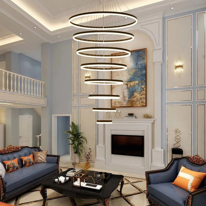 BAMDECOR A18815 Nordic Eight-Ring Pendant Lamp