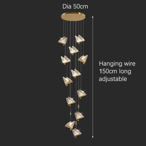 BAMDECOR LED Modern Butterfly Chandelier Light