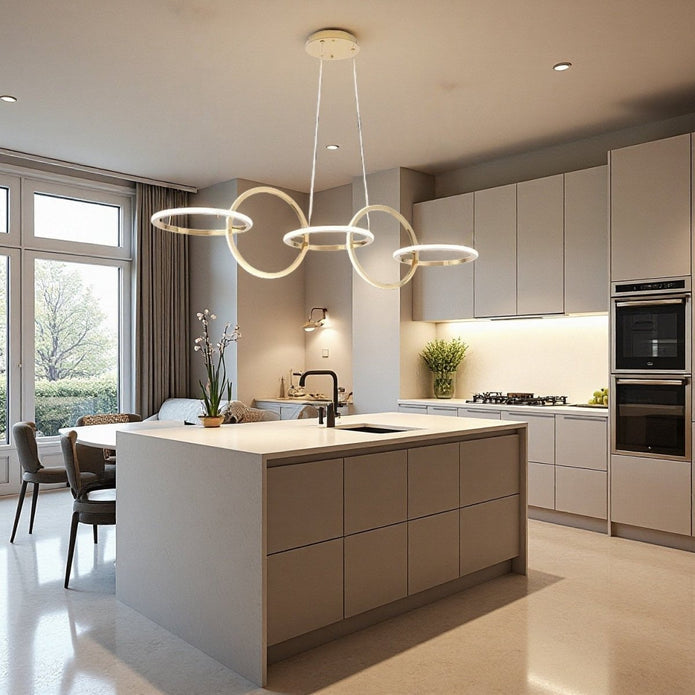 BAMDECOR A180 Nordic Golden Circles Pendant Light