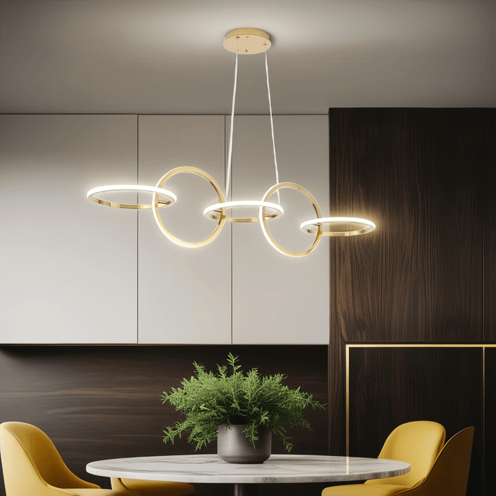 BAMDECOR A180 Nordic Golden Circles Pendant Light