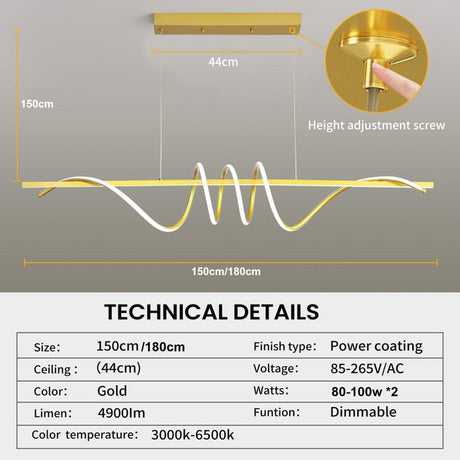 BAMDECOR A202 Modern Dimmable LED Pendant Light