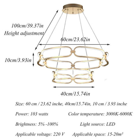 BAMDECOR A209 Colette Modern LED Chandelier