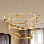BAMDECOR Colette Modern 3-Ring Ceiling Chandelier