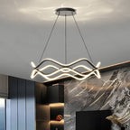 BAMDECOR Modern Wavy Black Aluminum Light Fixture