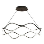 BAMDECOR Modern Wavy Black Aluminum Light Fixture