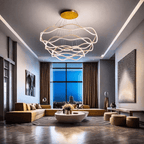 BAMDECOR A212/3 Modern Wavy Aluminum Light Fixture