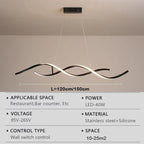 BAMDECOR Adjustable Modern Black Pendant Light