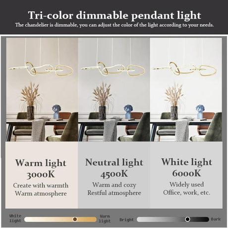 BAMDECOR Nordic Minimalist Adjustable LED Chandelier