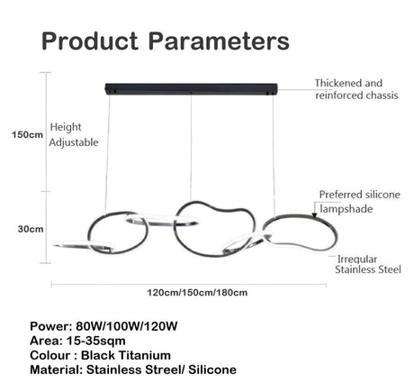 BAMDECOR Nordic Minimalist Adjustable LED Pendant Light