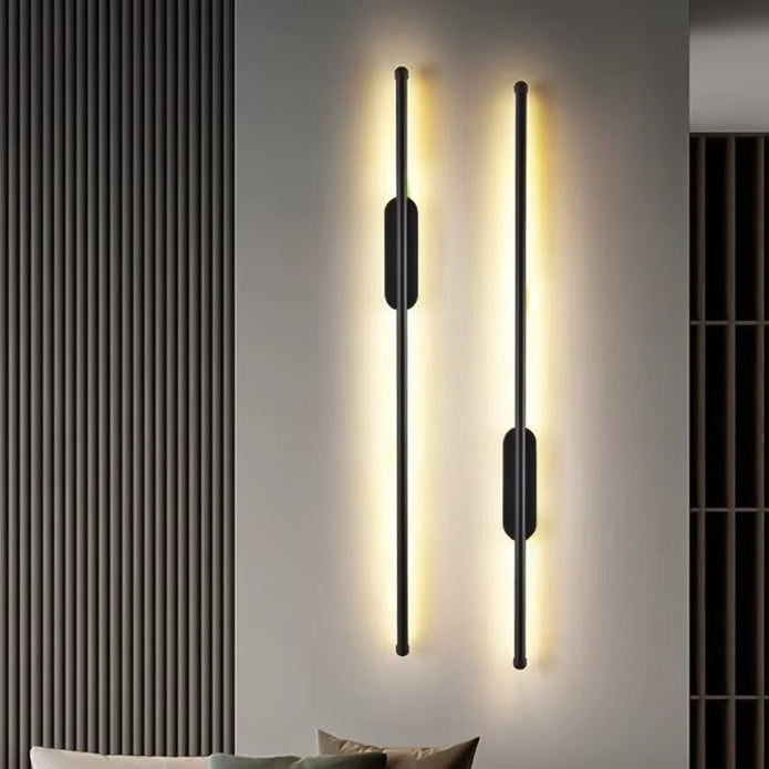 BAMDECOR Modern Minimalist Black LED Wall Sconce