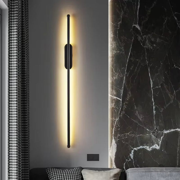 BAMDECOR Modern Minimalist Black LED Wall Sconce