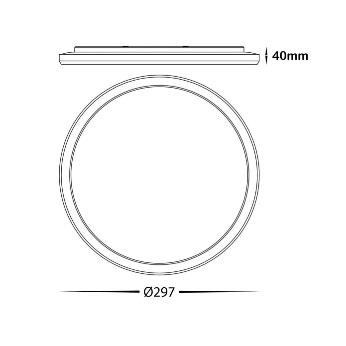 BAMDECOR Ultra-thin 25W Tri-colour LED Ceiling Light