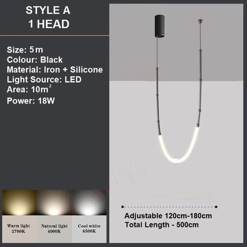 BAMDECOR Minimalistic Retro LED Pendant Lamp