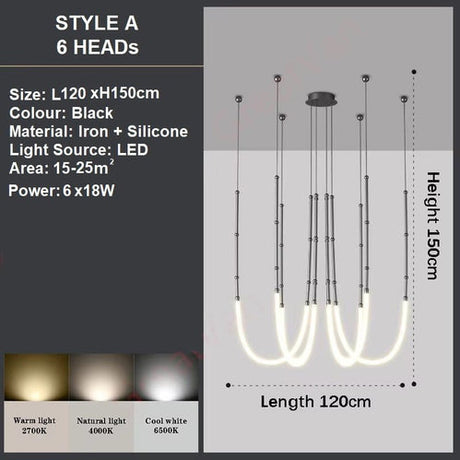 BAMDECOR Minimalistic Retro LED Pendant Light