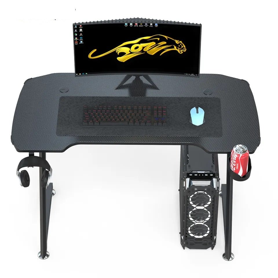 Z-Shaped Professional Gaming Desk with RGB Lighting