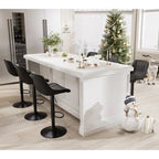 SERENITÀ Adjustable Black Swivel Bar Stools