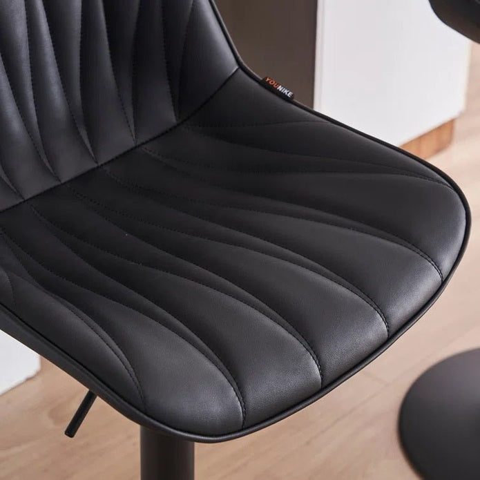 SERENITÀ Adjustable Black Swivel Bar Stools