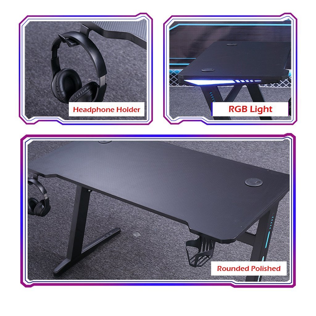 120cm RGB Gaming Desk with K-Shaped Legs