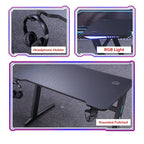 120cm RGB Gaming Desk with K-Shaped Legs
