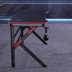Allure Home Collections Gaming Desk - K-Shaped Black 120cm