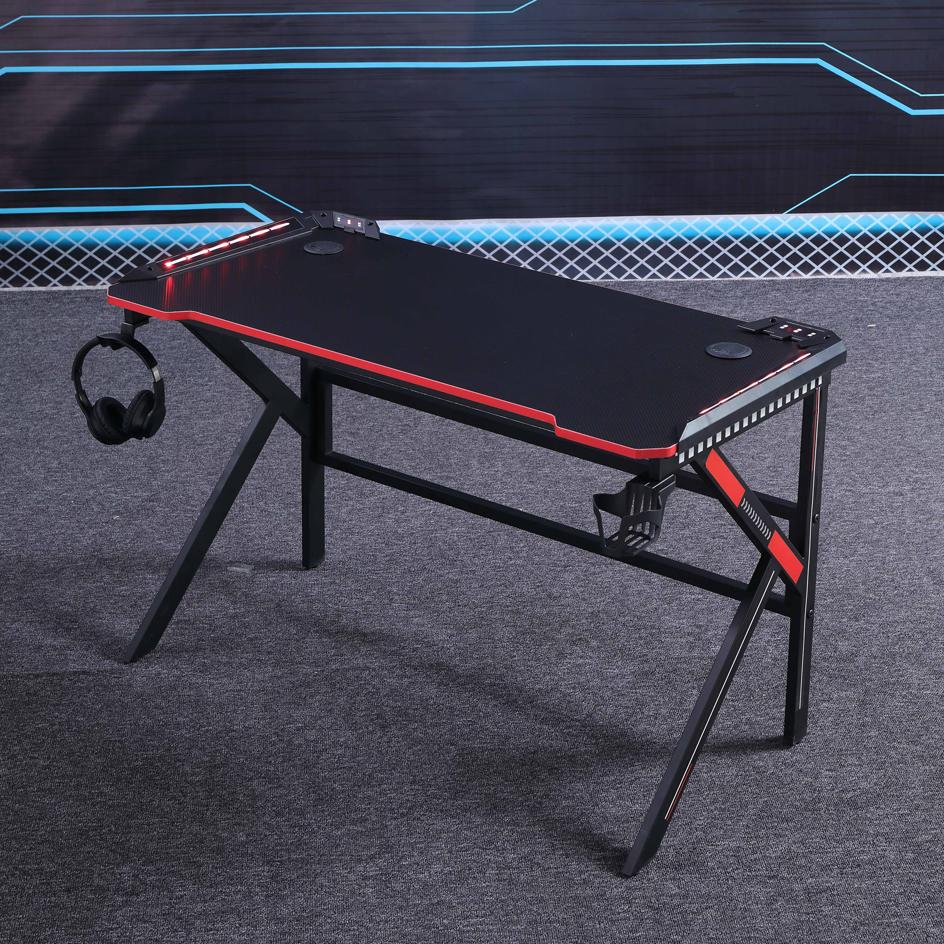 Allure Home Collections Gaming Desk - K-Shaped Black 120cm