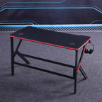 K-Shaped Gaming Desk with RGB Lighting