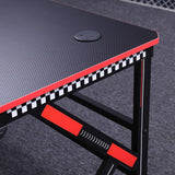 K-Shaped Gaming Desk with RGB Lighting