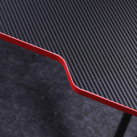 K-Shaped Gaming Desk with RGB Lighting