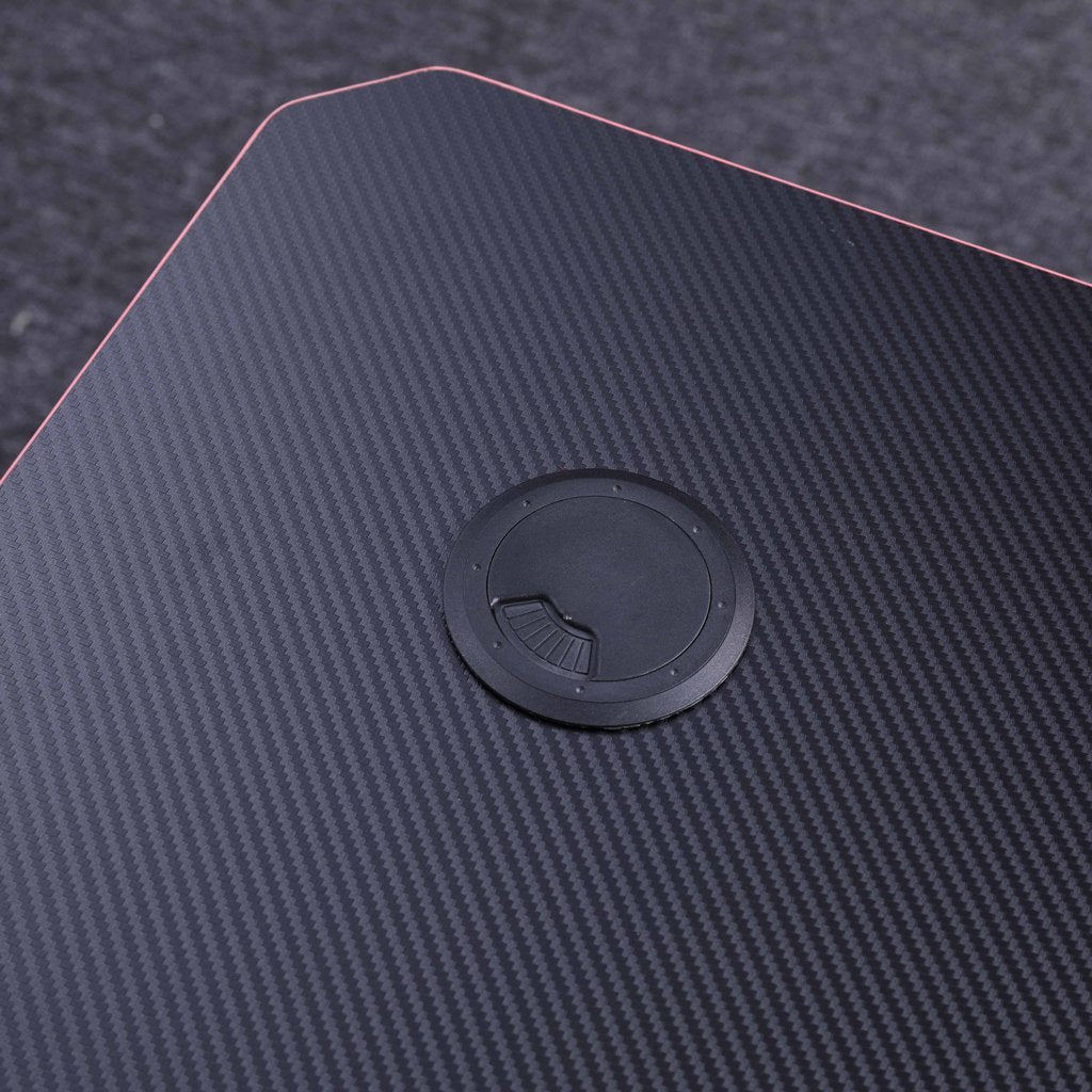 K-Shaped Gaming Desk with RGB Lighting