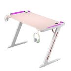 Elegant Pink RGB Gaming Desk 140cm