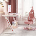 Elegant Pink RGB Gaming Desk 140cm