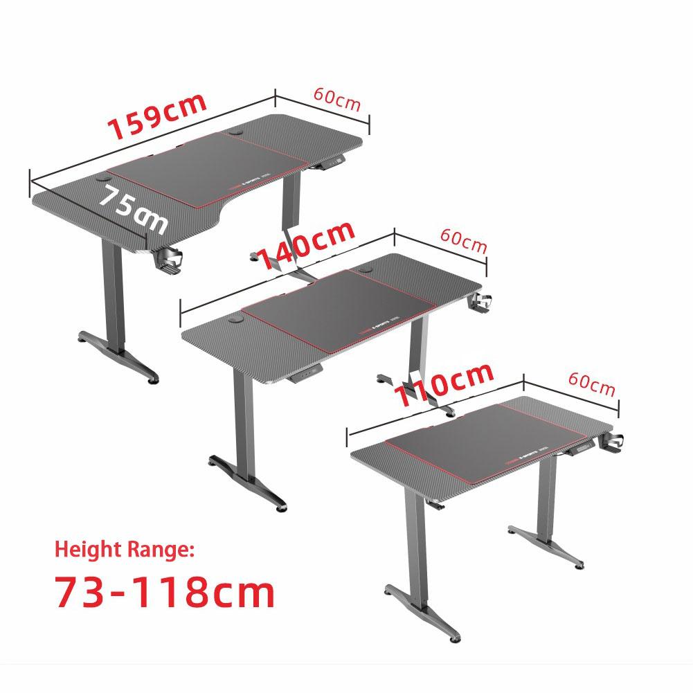Ergonomic Electric Height Adjustable Gaming Desk