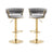 Elegant Height Adjustable Velvet Bar Stool