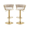 Elegant Height Adjustable Velvet Bar Stool