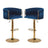 Height Adjustable Velvet Swivel Bar Stool
