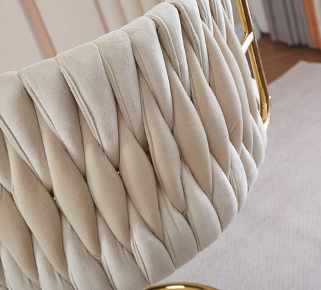 Height Adjustable Velvet Swivel Bar Stool