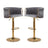 Height Adjustable Velvet Swivel Bar Stool