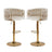 Height Adjustable Velvet Swivel Bar Stool