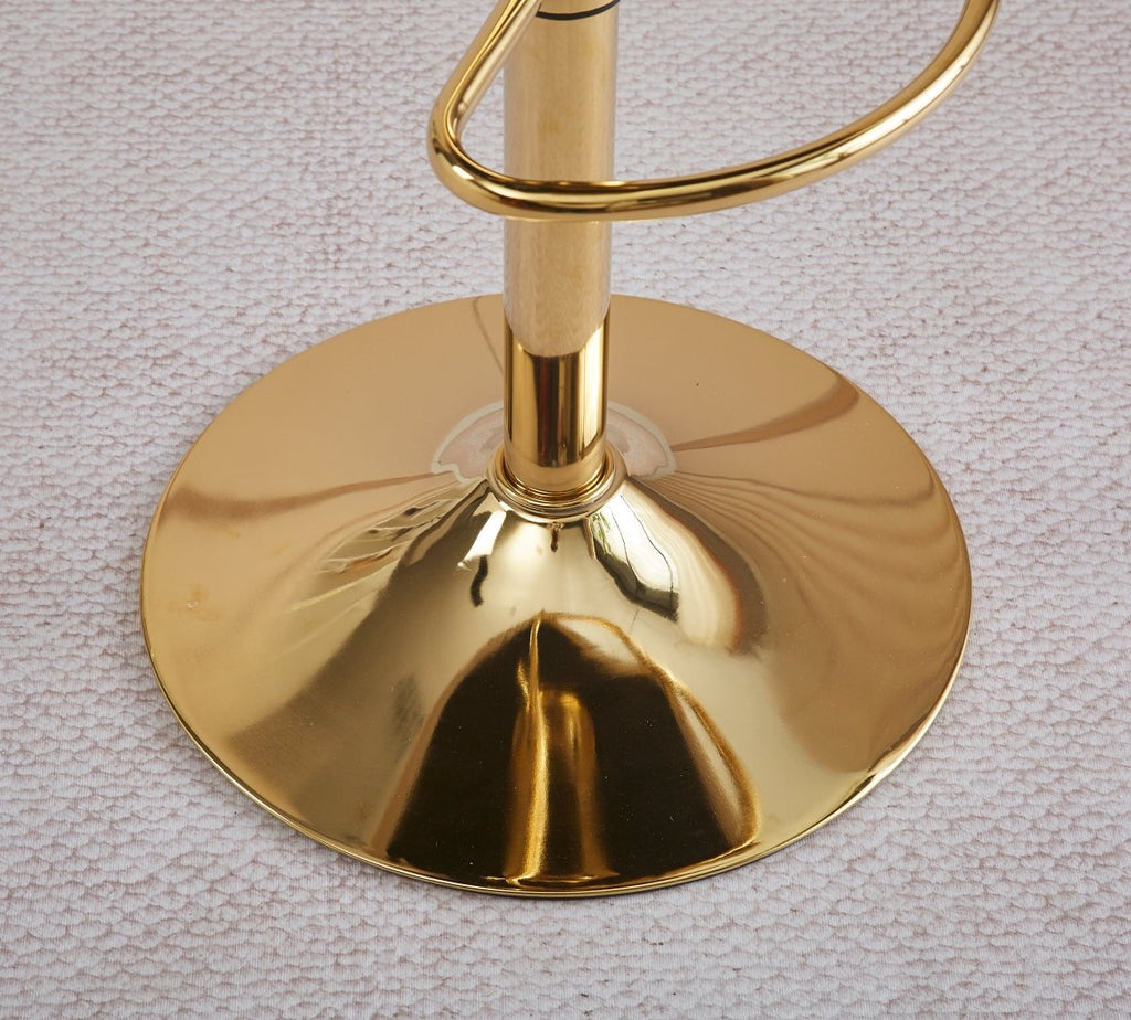 Height Adjustable Velvet Swivel Bar Stool