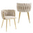 Modern Hand-Woven Velvet Dining Accent Chair