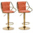 Elegant Velvet Barstools with Golden Base