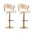 Elegant Velvet Padded Golden Base Barstools