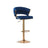 Elegant Velvet Padded Golden Base Barstools