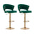 Elegant Velvet Padded Golden Base Barstools