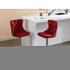 SERENITà Adjustable Red Velvet Bar Stools