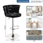 SERENITà Modern Swivel Velvet Counter Stool Set