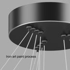 Black Minimalist 5 Rings LED Pendant Light